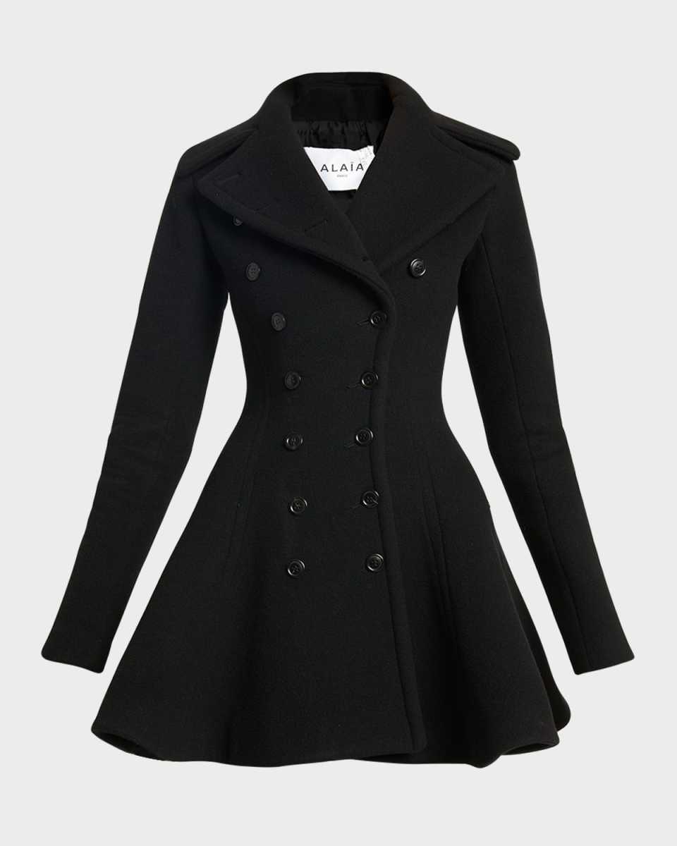 Flared Wool Princess Coat